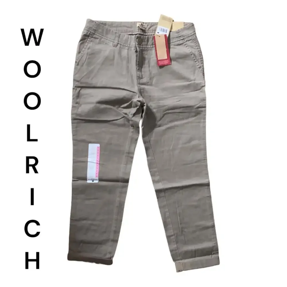 Woolrich nwt sunday chino crop pants tan woman’s size 6